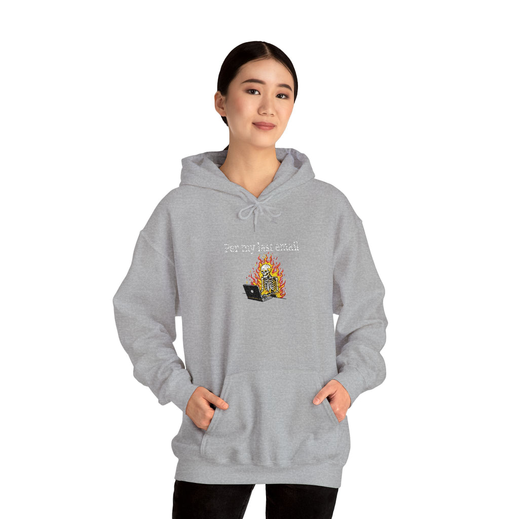 Per My Last Email Hoodie – Funny Office Humor Sweatshirt, Sarcastic Work Graphic Hoodie