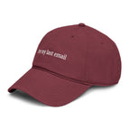 Per my last email |  embroidered baseball cap | minimalist script, washed cotton