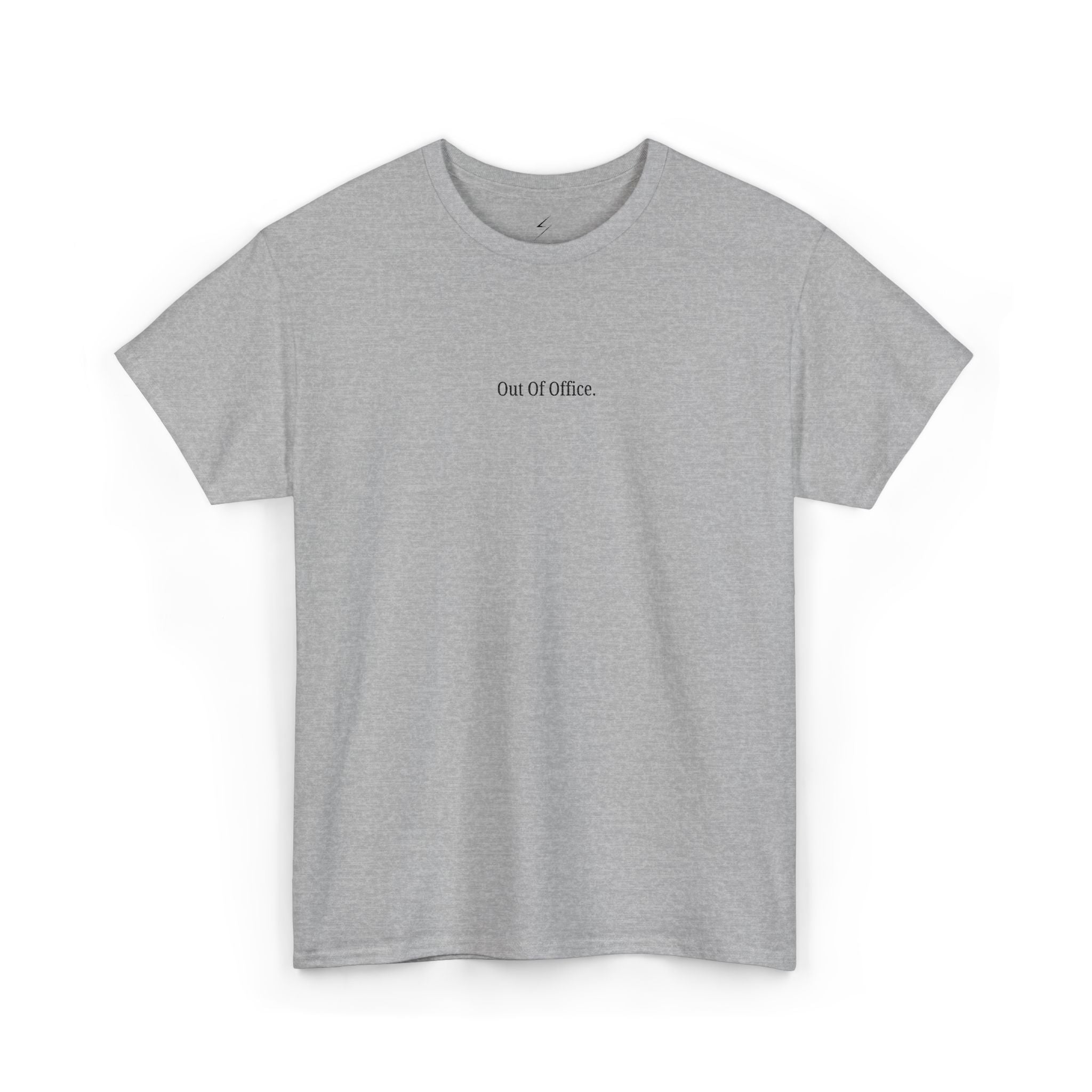 Minimalist "Out of Office" Cotton Tee — Casual Vacation & Work-Break Shirt