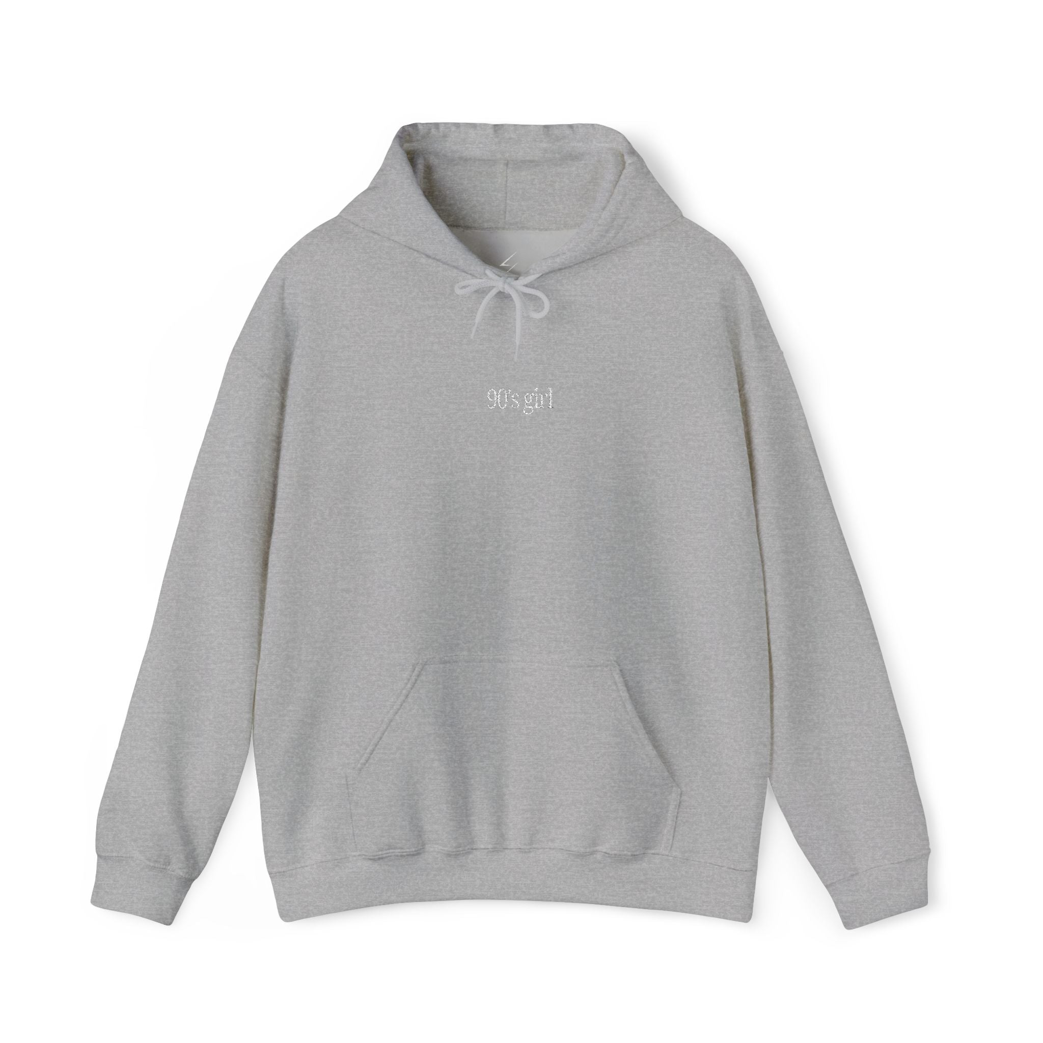 90’s Girl Embroidered Hoodie – Minimalist Vintage Sweatshirt, Retro Aesthetic Women’s Pullover