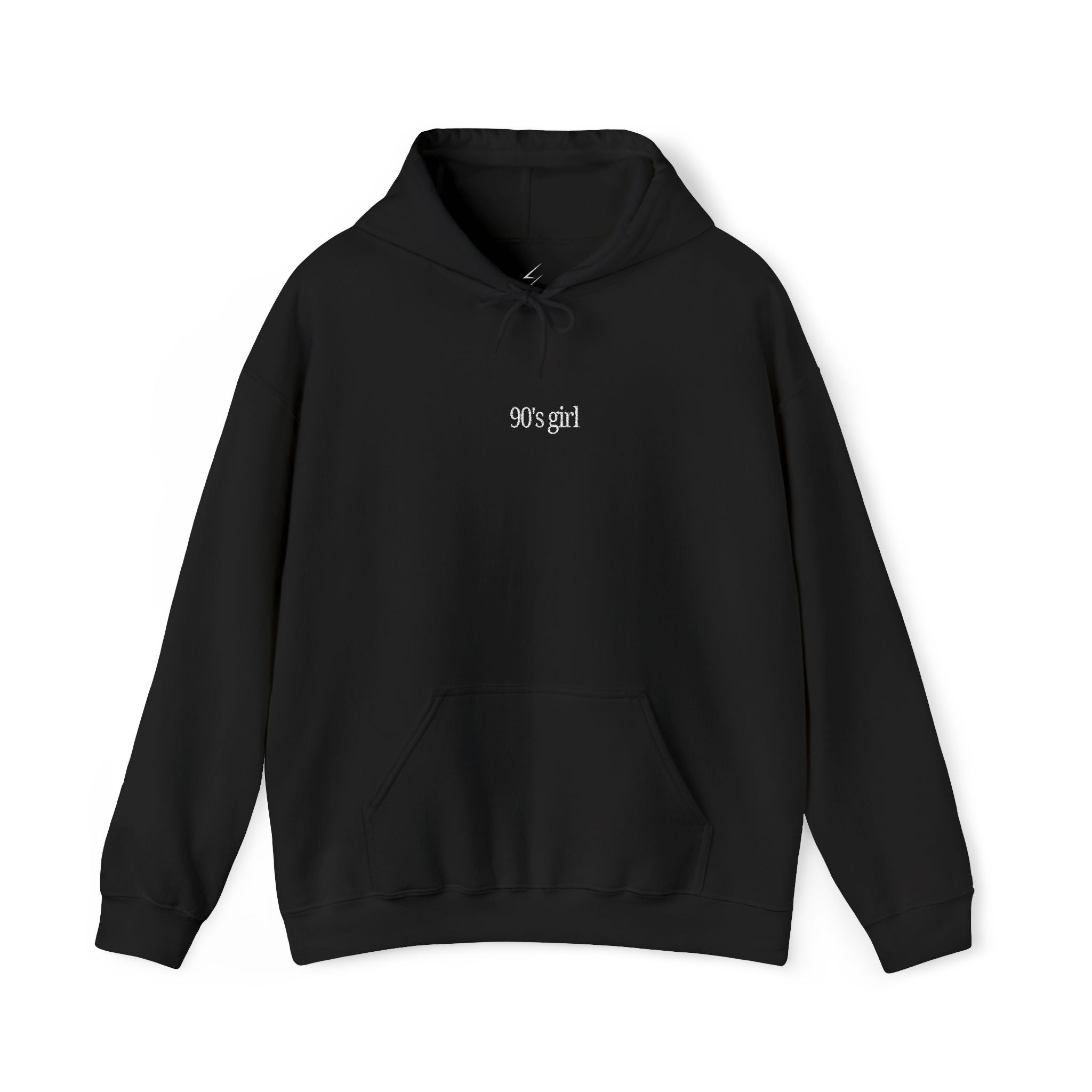 90’s Girl Embroidered Hoodie – Minimalist Vintage Sweatshirt, Retro Aesthetic Women’s Pullover
