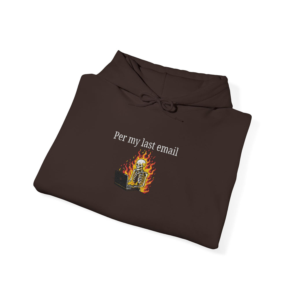 Per My Last Email Hoodie – Funny Office Humor Sweatshirt, Sarcastic Work Graphic Hoodie