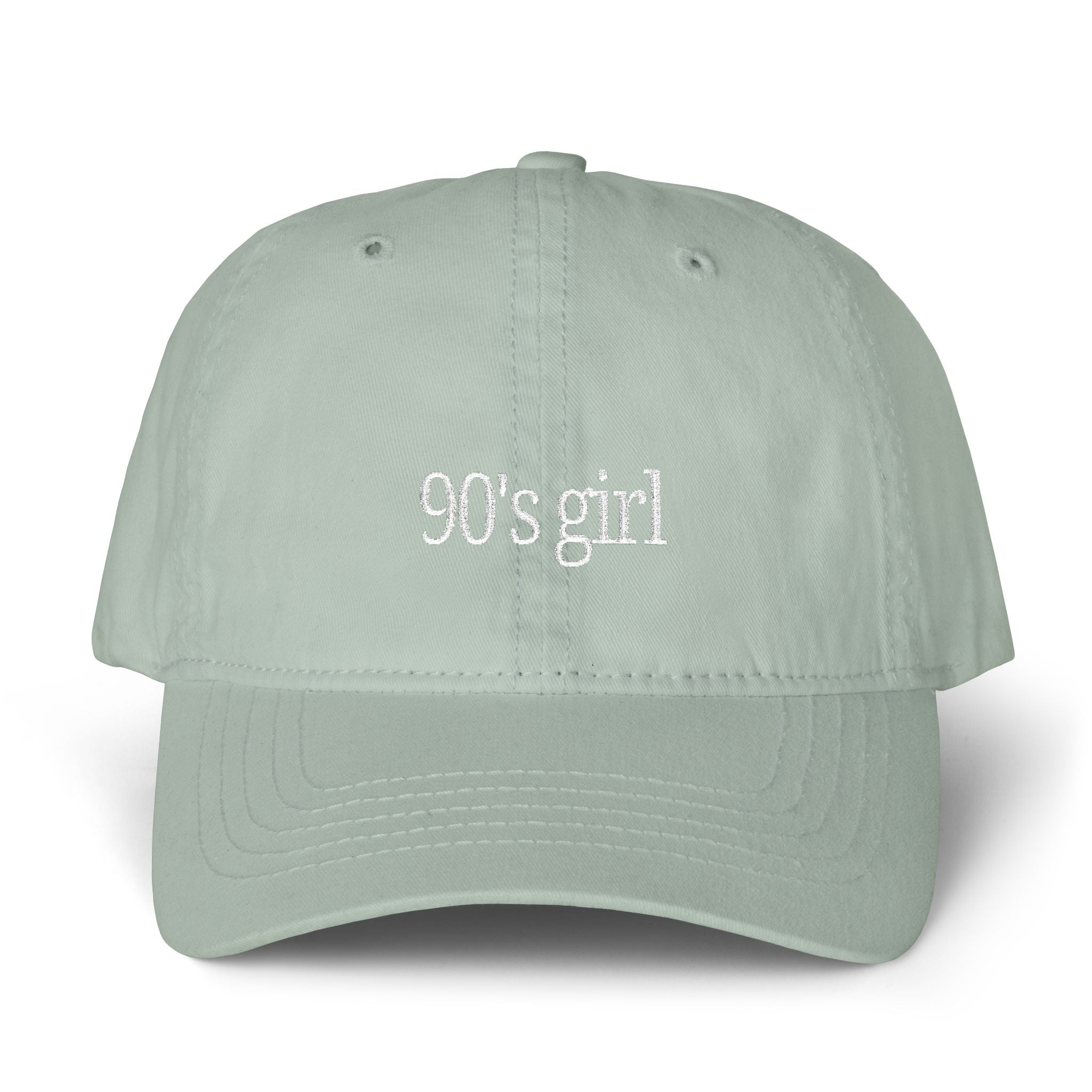 90’s Girl Embroidered Cap – Vintage Washed Dad Hat, Minimalist Retro Women’s Baseball Hat