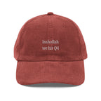 Inshallah We Hit Q4 Embroidered Corduroy Cap