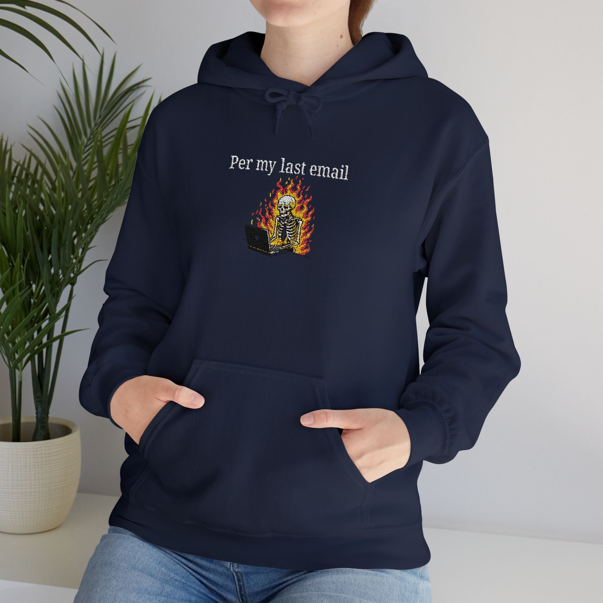 Per My Last Email Hoodie – Funny Office Humor Sweatshirt, Sarcastic Work Graphic Hoodie