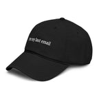Per my last email |  embroidered baseball cap | minimalist script, washed cotton