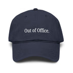 Out of Office |  embroidered baseball cap | minimalist script, washed cotton