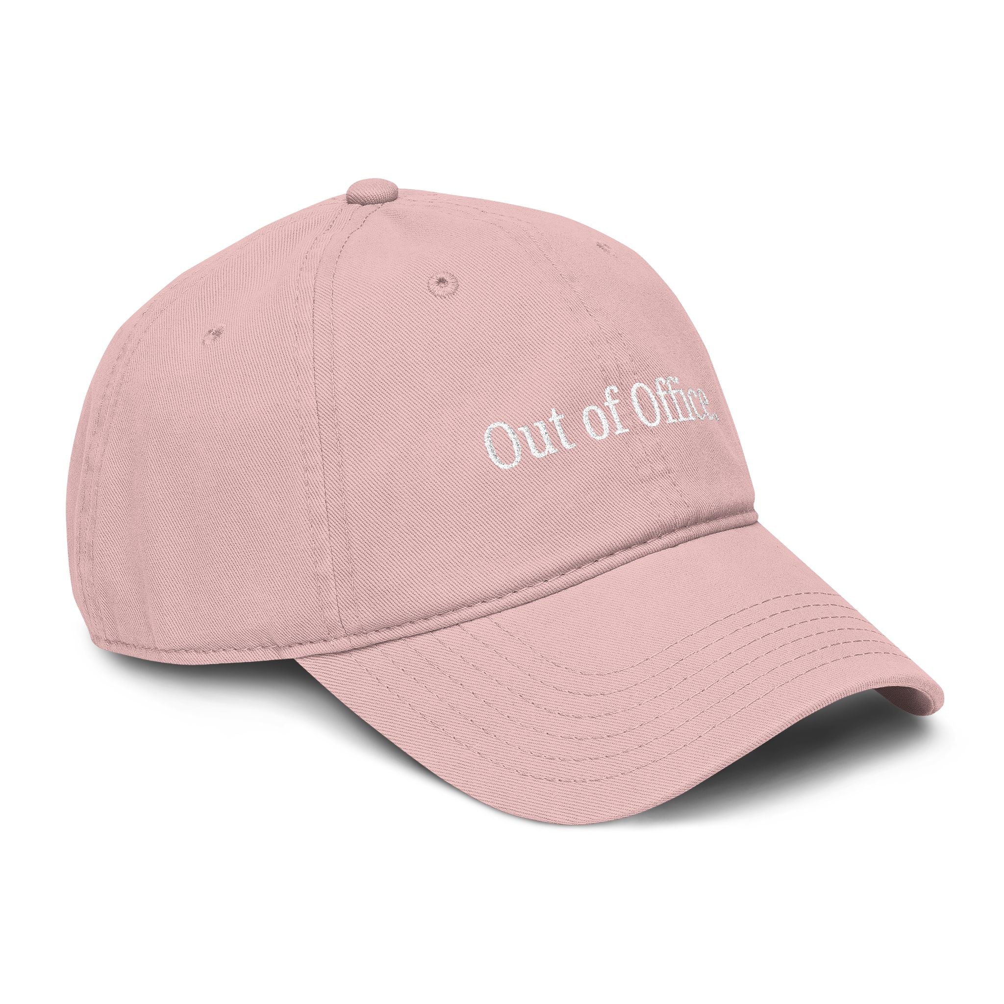 Out of Office |  embroidered baseball cap | minimalist script, washed cotton