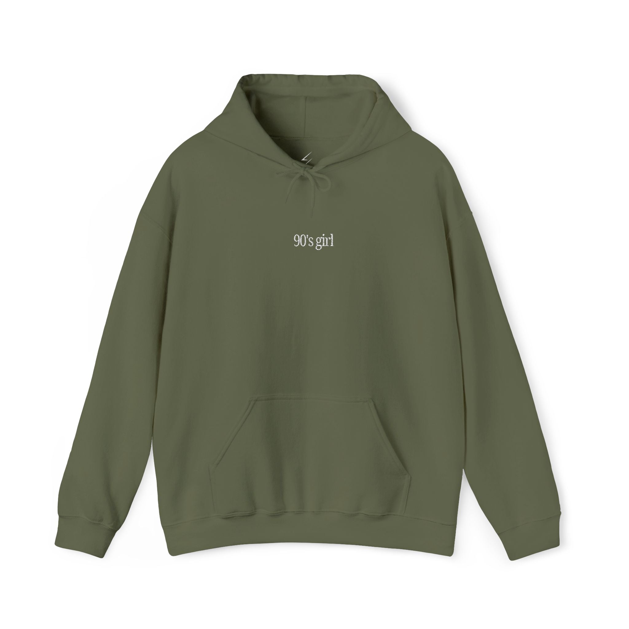 90’s Girl Embroidered Hoodie – Minimalist Vintage Sweatshirt, Retro Aesthetic Women’s Pullover
