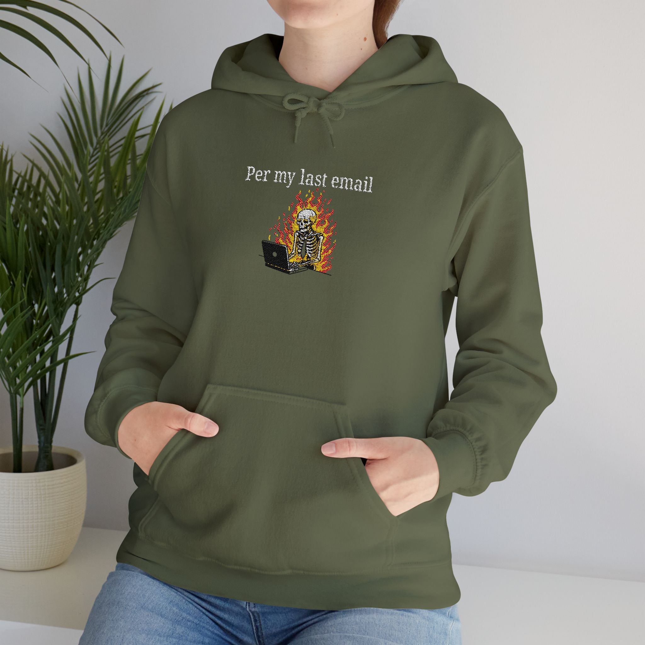 Per My Last Email Hoodie – Funny Office Humor Sweatshirt, Sarcastic Work Graphic Hoodie