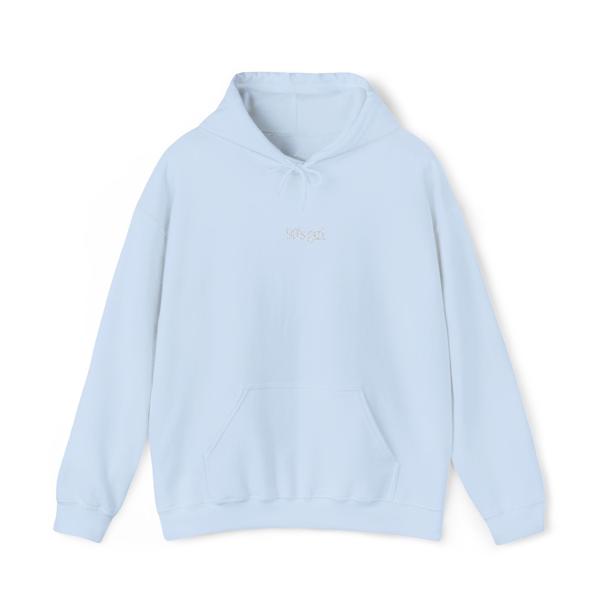 90’s Girl Embroidered Hoodie – Minimalist Vintage Sweatshirt, Retro Aesthetic Women’s Pullover