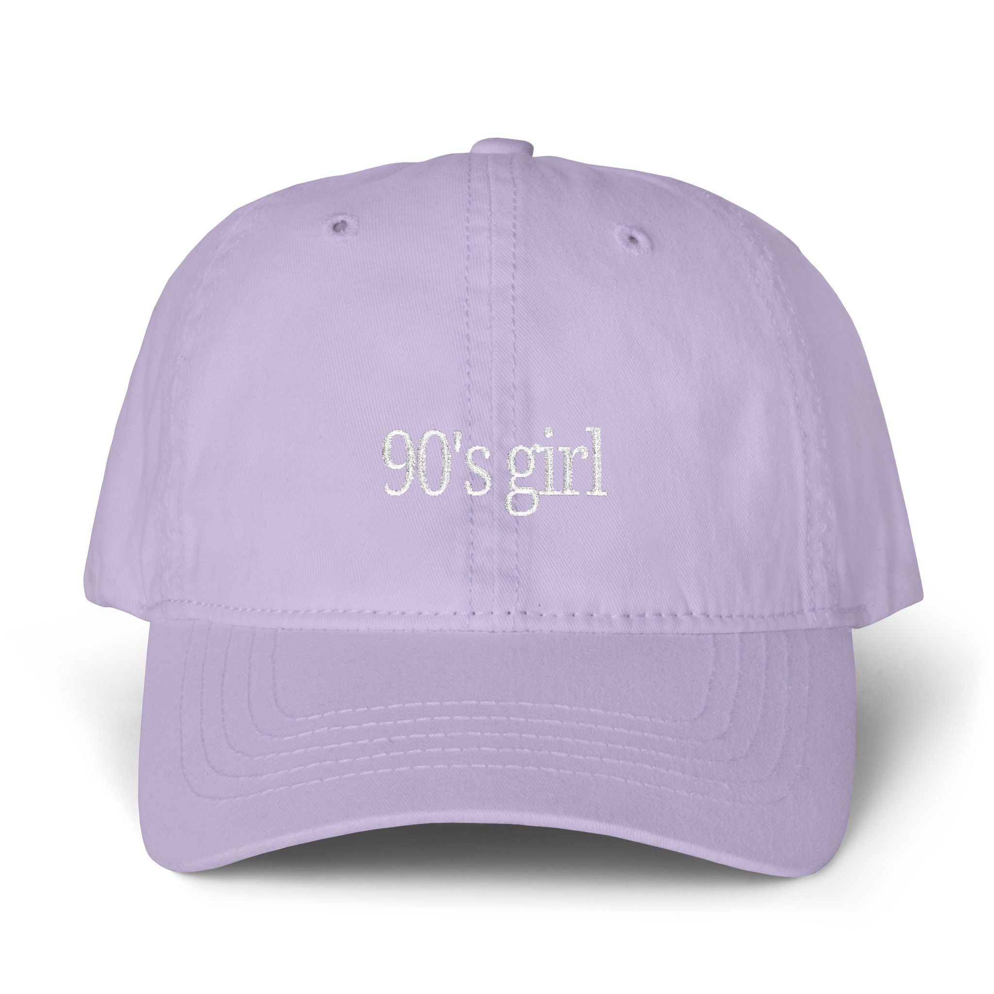 90’s Girl Embroidered Cap – Vintage Washed Dad Hat, Minimalist Retro Women’s Baseball Hat
