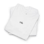 Yalla Minimalist Tee — Small Script Graphic Cotton T-Shirt