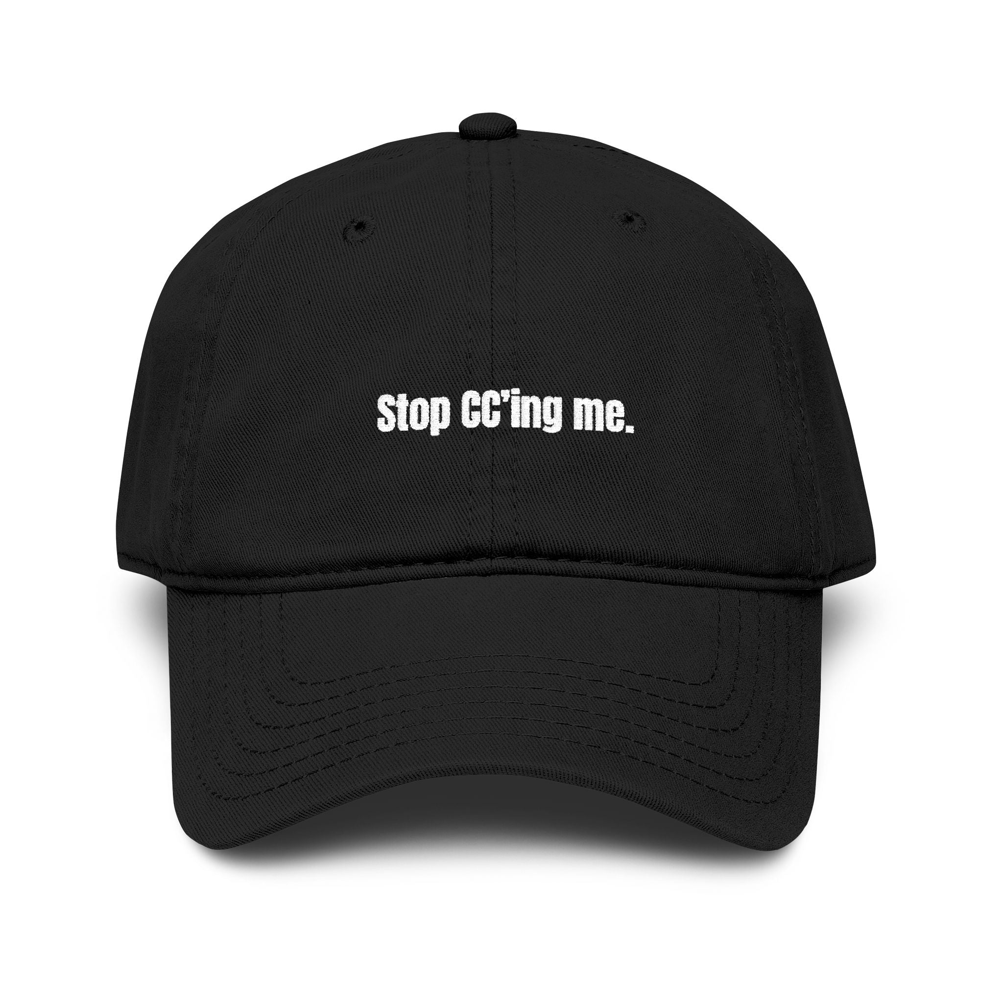 Stop CC'ing me | embroidered baseball cap | minimalist script, washed cotton