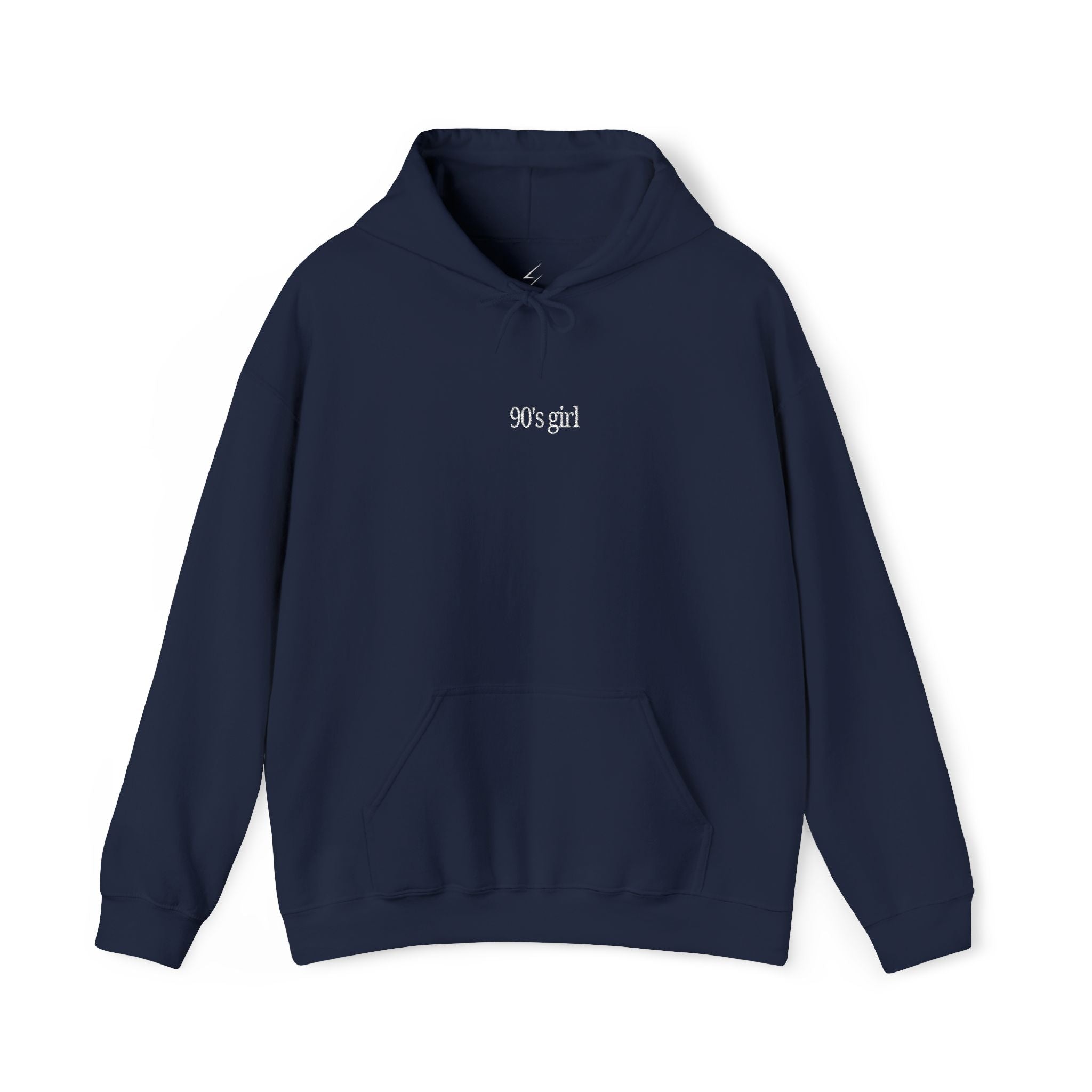 90’s Girl Embroidered Hoodie – Minimalist Vintage Sweatshirt, Retro Aesthetic Women’s Pullover