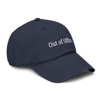 Out of Office |  embroidered baseball cap | minimalist script, washed cotton