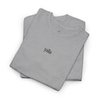 Yalla Minimalist Tee — Small Script Graphic Cotton T-Shirt