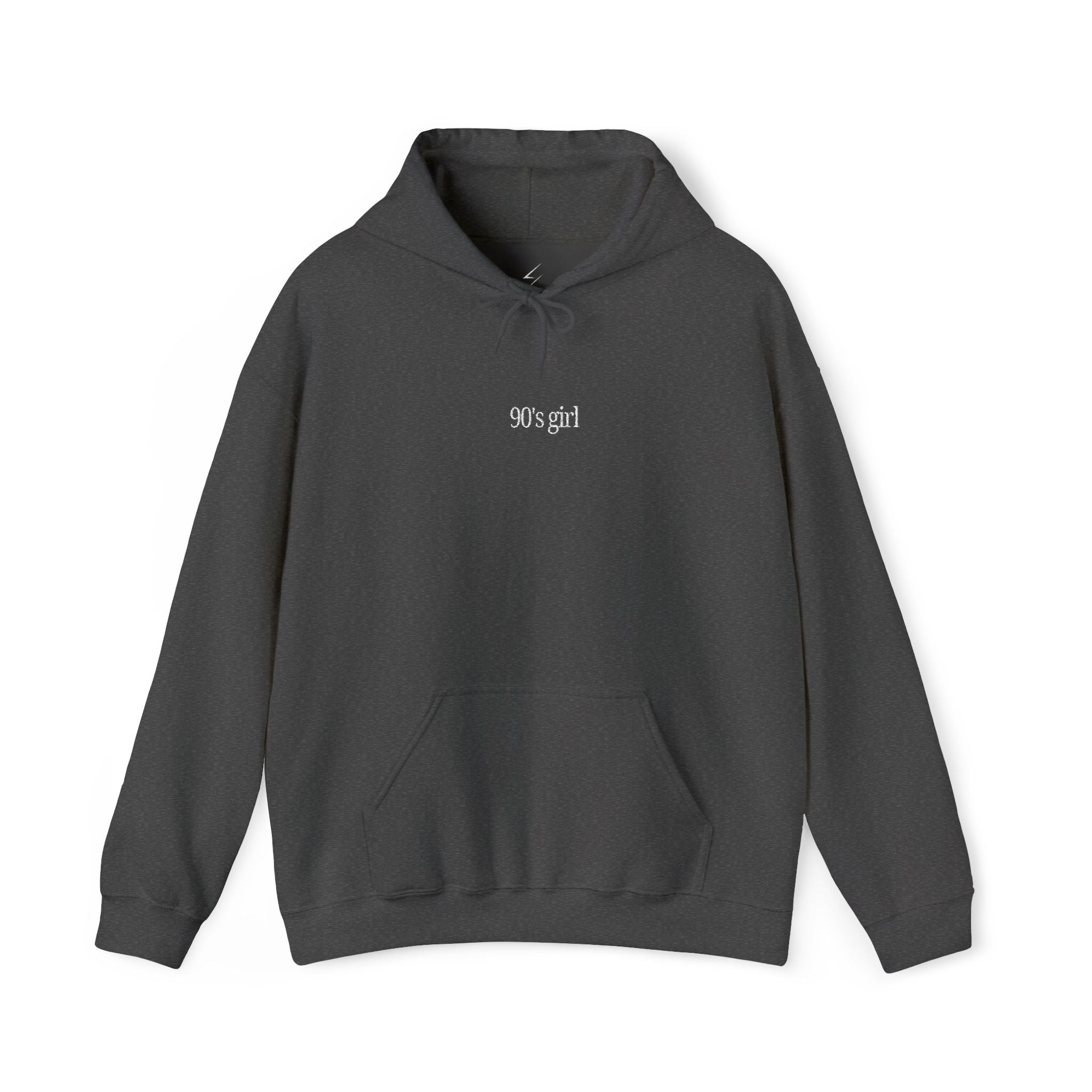 90’s Girl Embroidered Hoodie – Minimalist Vintage Sweatshirt, Retro Aesthetic Women’s Pullover