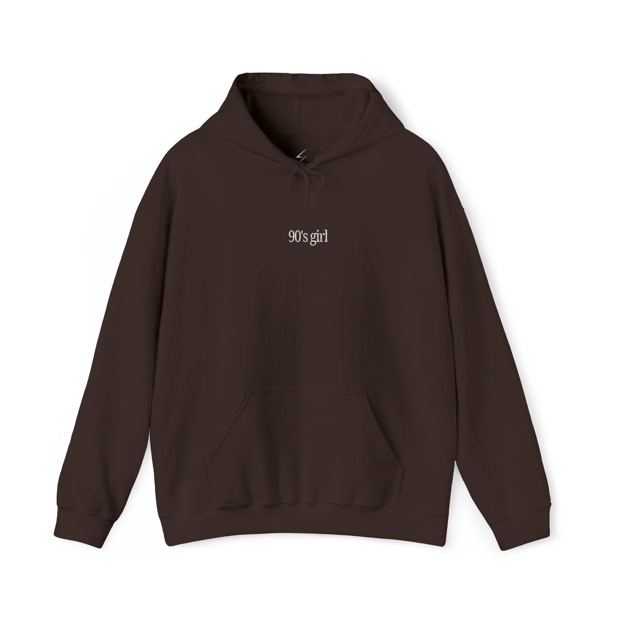 90’s Girl Embroidered Hoodie – Minimalist Vintage Sweatshirt, Retro Aesthetic Women’s Pullover