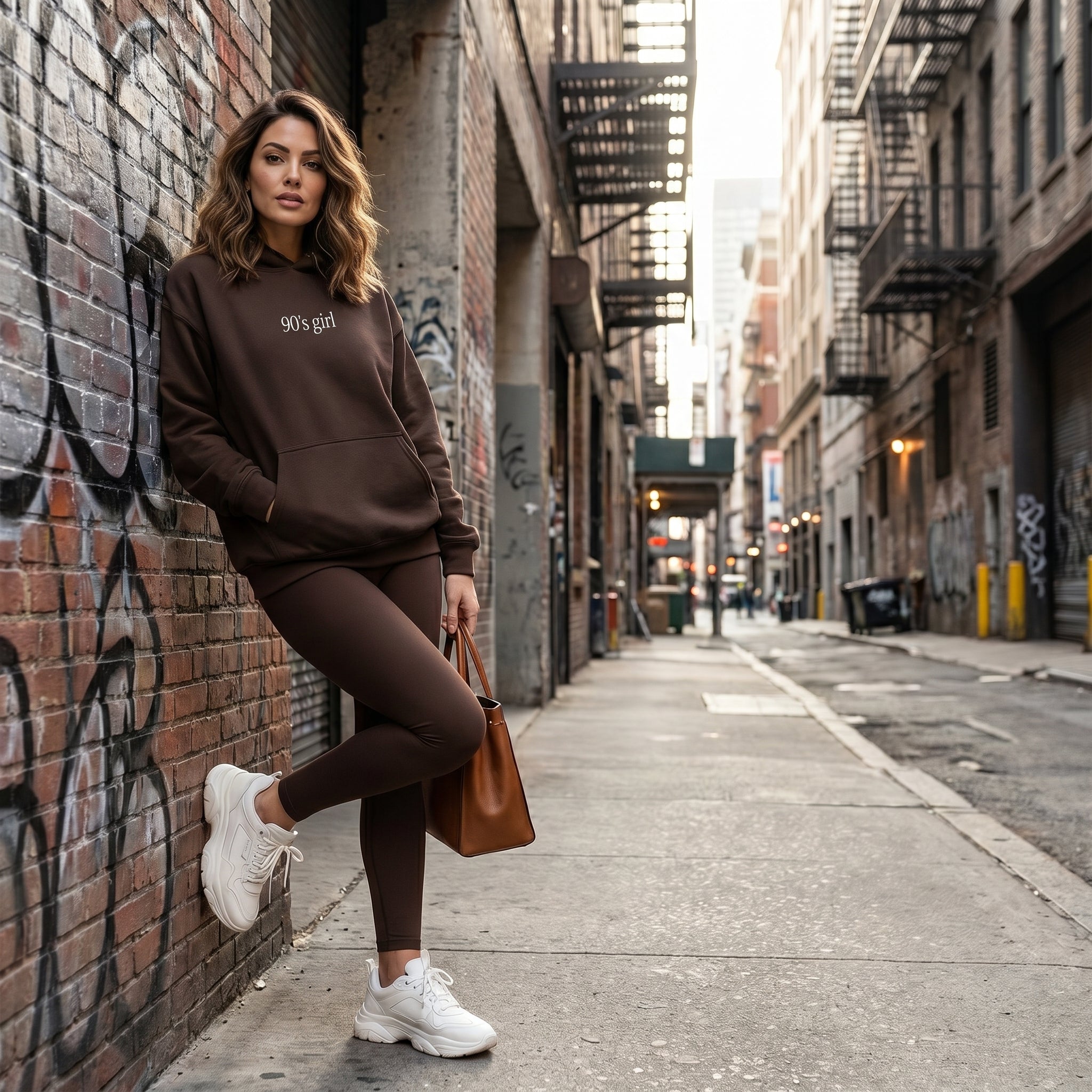90’s Girl Embroidered Hoodie – Minimalist Vintage Sweatshirt, Retro Aesthetic Women’s Pullover