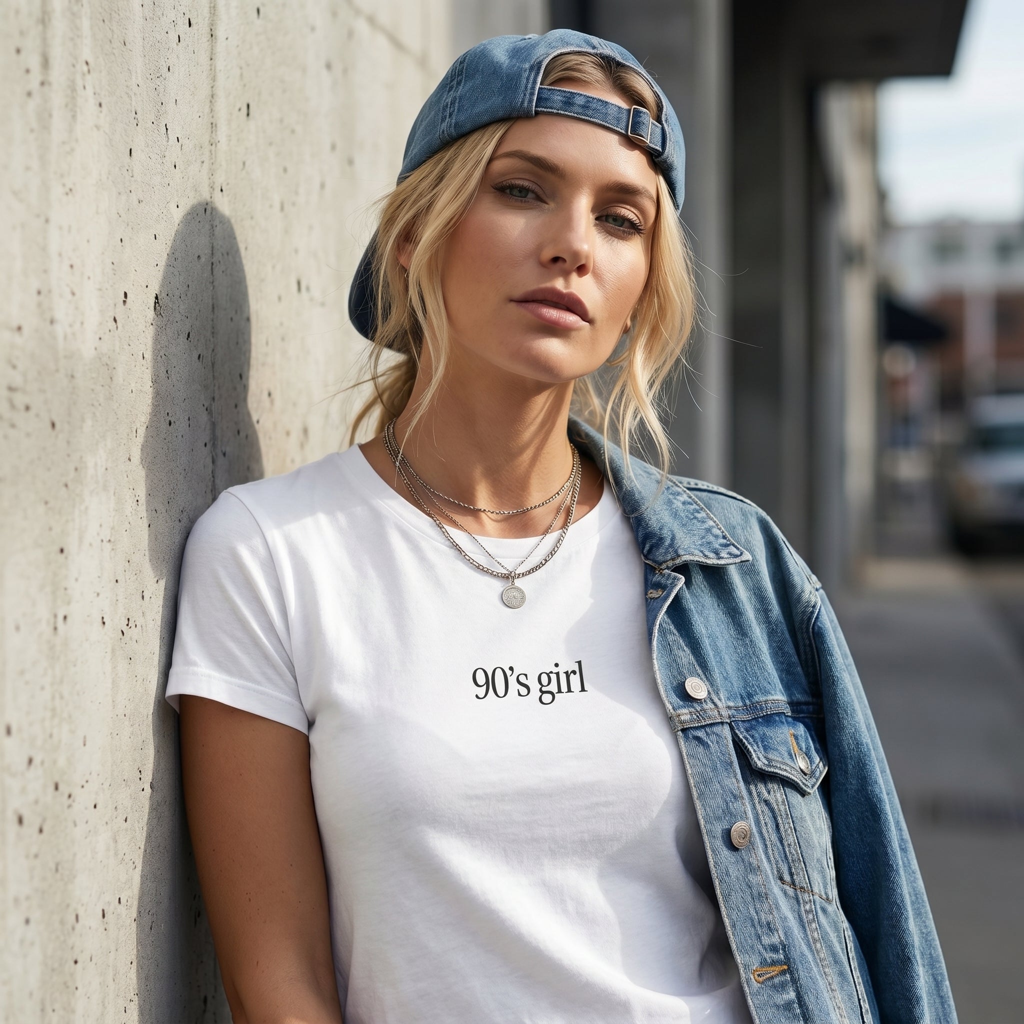 90s Girl Tee - Retro Minimalist Vintage Typography T-Shirt