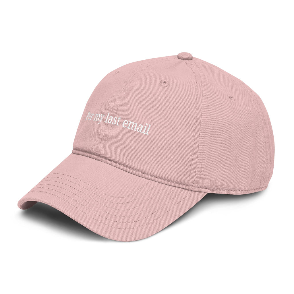 Per my last email |  embroidered baseball cap | minimalist script, washed cotton